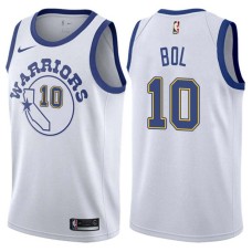 Golden State Warriors #10 Manute Bol Jersey -White Throwback