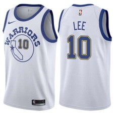 Golden State Warriors #10 David Lee Jersey -White Throwback