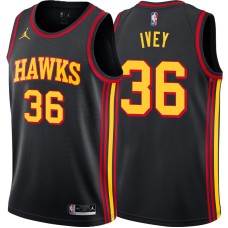 Atlanta Hawks #36 Royal Ivey Jersey -Black