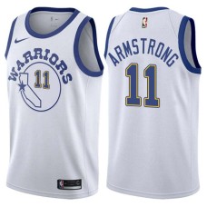 Golden State Warriors #11 BJ Armstrong Jersey -White Throwback