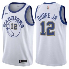 Golden State Warriors #12 Kelly Oubre Jr Jersey -White Throwback