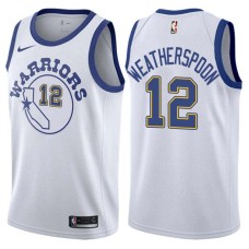 Golden State Warriors #12 Quinndary Weatherspoon Jersey -White Throwback