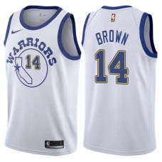 Golden State Warriors #14 Stan Brown Jersey -White Throwback