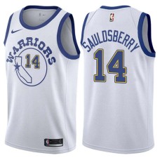 Golden State Warriors #14 Woody Sauldsberry Jersey -White Throwback