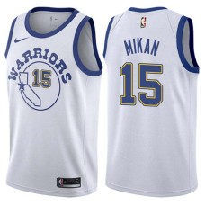 Golden State Warriors #15 Ed Mikan Jersey -White Throwback