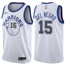 Golden State Warriors #15 Vinny Del Negro Jersey -White Throwback