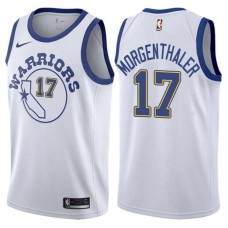 Golden State Warriors #17 Elmore Morgenthaler Jersey -White Throwback