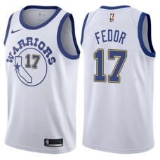 Golden State Warriors #17 Dave Fedor Jersey -White Throwback