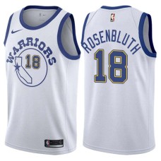 Golden State Warriors #18 Lennie Rosenbluth Jersey -White Throwback