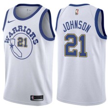 Golden State Warriors #21 Cheese Johnson Jersey -White Throwback