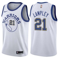 Golden State Warriors #21 Sean Lampley Jersey -White Throwback