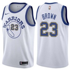 Golden State Warriors #23 Rickey Brown Jersey -White Throwback