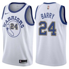 Golden State Warriors #24 Rick Barry Jersey -White Throwback