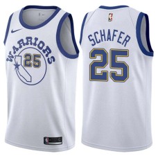 Golden State Warriors #25 Bob Schafer Jersey -White Throwback