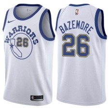 Golden State Warriors #26 Kent Bazemore Jersey -White Throwback