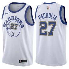 Golden State Warriors #27 Zaza Pachulia Jersey -White Throwback