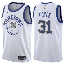 Golden State Warriors #31 Adonal Foyle Jersey -White Throwback