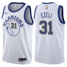 Golden State Warriors #31 Festus Ezeli Jersey -White Throwback