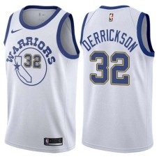 Golden State Warriors #32 Marcus Derrickson Jersey -White Throwback