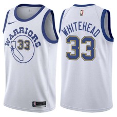 Golden State Warriors #33 Jerome Whitehead Jersey -White Throwback