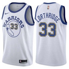 Golden State Warriors #33 Ryan Lorthridge Jersey -White Throwback