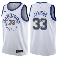 Golden State Warriors #33 Antawn Jamison Jersey -White Throwback