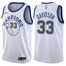 Golden State Warriors #33 Jermareo Davidson Jersey -White Throwback