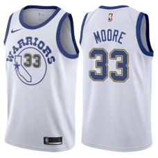 Golden State Warriors #33 Mikki Moore Jersey -White Throwback