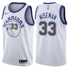 Golden State Warriors #33 James Wiseman Jersey -White Throwback