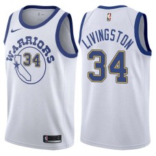 Golden State Warriors #34 Shaun Livingston Jersey -White Throwback