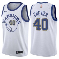 Golden State Warriors #40 Ron Crevier Jersey -White Throwback