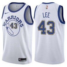 Golden State Warriors #43 Clyde Lee Jersey -White Throwback