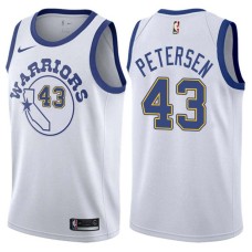 Golden State Warriors #43 Jim Petersen Jersey -White Throwback