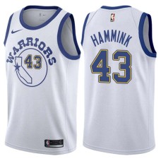 Golden State Warriors #43 Geert Hammink Jersey -White Throwback