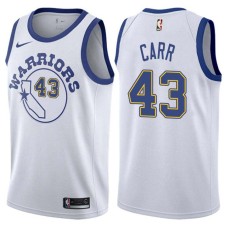 Golden State Warriors #43 Chris Carr Jersey -White Throwback