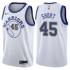 Golden State Warriors #45 Purvis Short Jersey -White Throwback