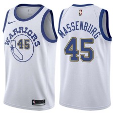 Golden State Warriors #45 Tony Massenburg Jersey -White Throwback