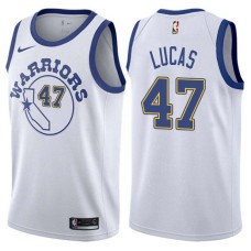 Golden State Warriors #47 Jerry Lucas Jersey -White Throwback