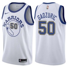 Golden State Warriors #50 Dan Gadzuric Jersey -White Throwback