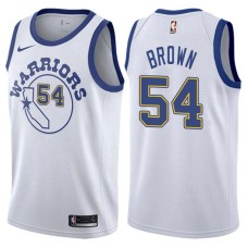 Golden State Warriors #54 Kwame Brown Jersey -White Throwback