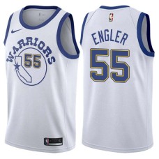 Golden State Warriors #55 Chris Engler Jersey -White Throwback