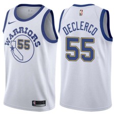 Golden State Warriors #55 Andrew DeClercq Jersey -White Throwback