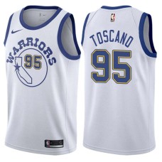 Golden State Warriors #95 Juan Toscano-Anderson Jersey -White Throwback