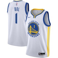 Golden State Warriors #1 Manute Bol Jersey -White