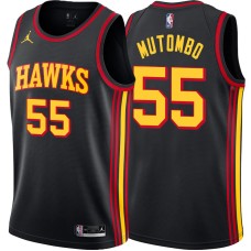 Atlanta Hawks #55 Dikembe Mutombo Jersey -Black