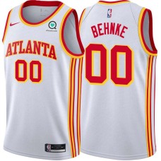 Atlanta Hawks #00 Elmer Behnke Jersey -White