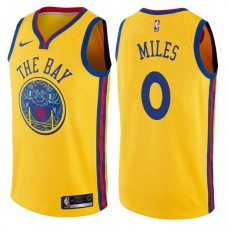 Golden State Warriors #0 Aaron Miles Jersey -Yellow THE BAY Chinese Dragon 2017-2018 City