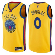 Golden State Warriors #0 Toney Douglas Jersey -Yellow THE BAY Chinese Dragon 2017-2018 City