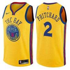 Golden State Warriors #2 Kevin Pritchard Jersey -Yellow THE BAY Chinese Dragon 2017-2018 City