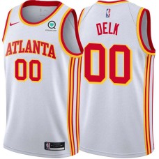 Atlanta Hawks #00 Tony Delk Jersey -White